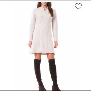 Sail To Sable Cashmere Wool Cable Knit Dress